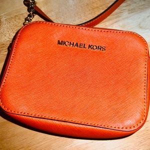 Michael Kors Saffiano Mini Jet Set Travel Crossbody Bag - Original